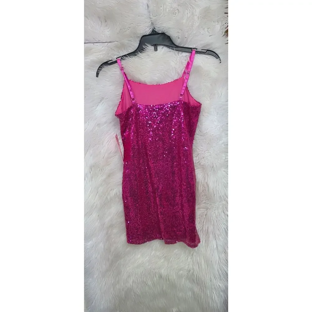 With Jules Big Girls Sleeveless Sequin Bodycon Dress Size MD